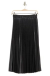 Max Studio Pleated Midi Skirt In Black