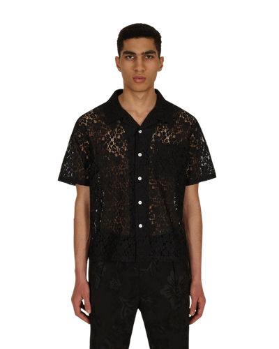 stussy Floral Pattern Lace Shirt ブラック L 41248712?w=400