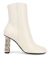 Givenchy Women's Gcube Leather Ankle Boots In Ivory