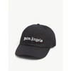 Palm Angels Logo-embroidered Cotton Baseball Cap In Black/white