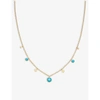 ASTLEY CLARKE STILLA 18CT YELLOW GOLD-PLATED VERMEIL STERLING SILVER AND TURQUOISE PENDANT NECKLACE
