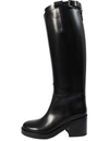 ANN DEMEULEMEESTER BLACK RIDING BOOTS WITH HEEL,2102-W-R02-370-099
