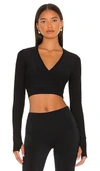 Commando Butter Wrap Top In Black