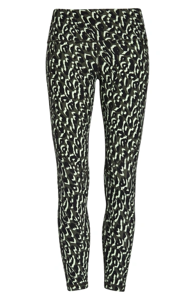 Sweaty Betty Power Pocket Workout Leggings In Green Leopard Print