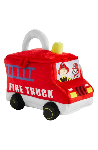 Mud Pie Babies' Plush Fire Truck Play Set In Red