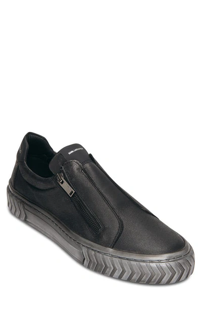 Karl Lagerfeld Men's Slip-on Leather Sneakers In Black ModeSens