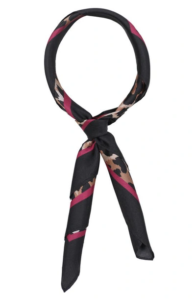 Kate Spade Animal Print Square Silk Bandana In Bungalow