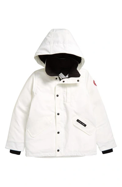 Canada Goose Kids' Logan Hooded Shell Parka 7-16 Years In Northstar White