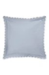 Matouk Diamond Pique Euro Pillow Sham In Hazy Blue