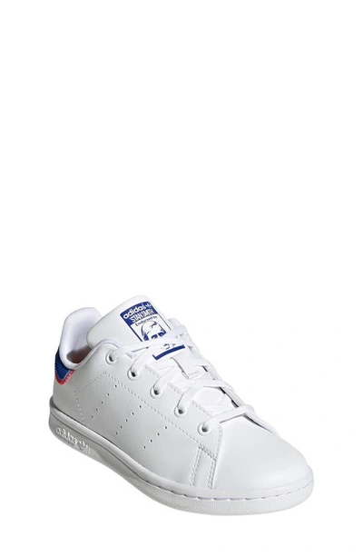 Adidas Originals Kids' Stan Smith Low Top Sneaker In Ftwr White/ Bold Blue
