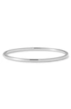 Roberto Coin Thin 18k Gold Oval Bangle In White Gold