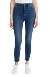 JEN7 HIGH WAIST ANKLE SKINNY JEANS,7G007354