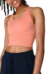 Sweaty Betty Stamina Longline Sports Bra In Blush Pink