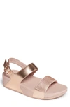 Fitflop Lulu Crystal Slingback Sandal In Rose Gold