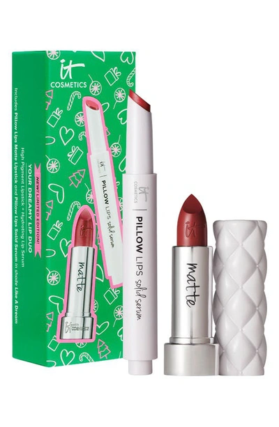 It Cosmetics Pillow Lips Lipstick & Solid Serum Lip Gloss Set