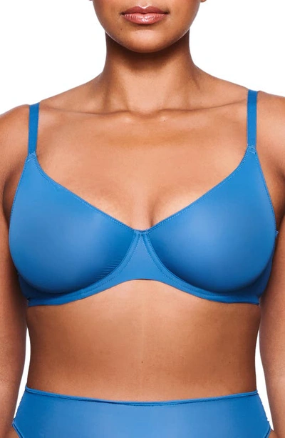 Skims Jelly Sheer Underwire Bra In Ocean