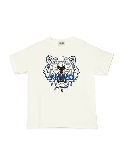 Kenzo Kids' Little Boy's & Boy's Embroidered Tiger T-shirt In 152 Natural