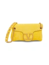 Valentino Garavani Garavani Leather Vlogo Signature Shoulder Bag In Yellow