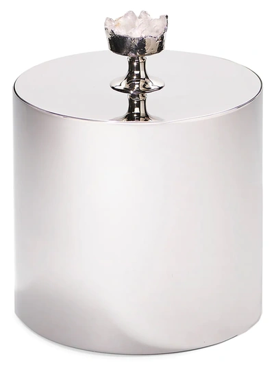 Anna New York Gemstone Ice Bucket In Silver/crystal