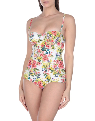 Dolce & Gabbana One-piece Swimsuits In White