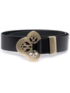 Isabel Marant Engraved-buckle Leather Belt In Schwarz