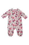 NICOLE MILLER FLORAL PRINT KNIT FOOTIE