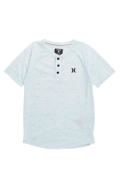 Hurley Kids' Cloud Slub Henley In Topaz Mist