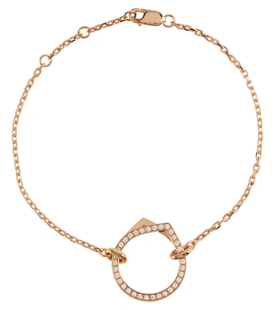 Repossi Women's Antifer 18k Rose Gold & Pavé Diamond Pendant Bracelet