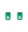 SHAY JEWELRY COLOMBIAN 18KT YELLOW GOLD EARRINGS WITH EMERALDS,P00592448