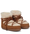 INUIKII CURLY SHEARLING AND SUEDE ANKLE BOOTS,P00618328