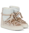 INUIKII SHEARLING-LINED LEATHER ANKLE BOOTS,P00618333