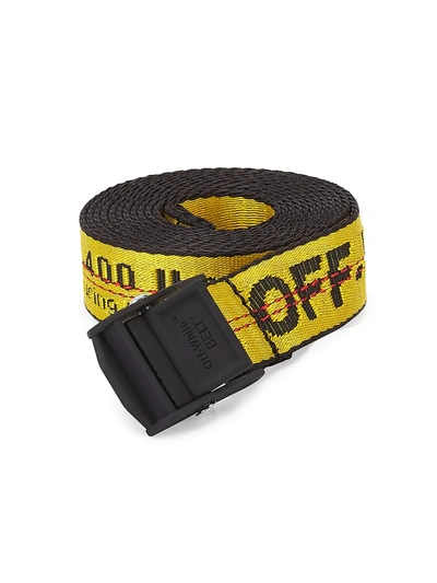 Off-white Classic Industrial Logo Belt In Yellow