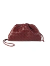 Bottega Veneta Mini The Pouch Leather Clutch In Bordeaux