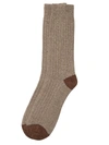 Barbour Houghton Wool Blend Boot Socks In Biscuit