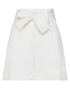 P.a.r.o.s.h P. A.r. O.s. H. Woman Shorts & Bermuda Shorts Ivory Size Xs Viscose, Linen In White