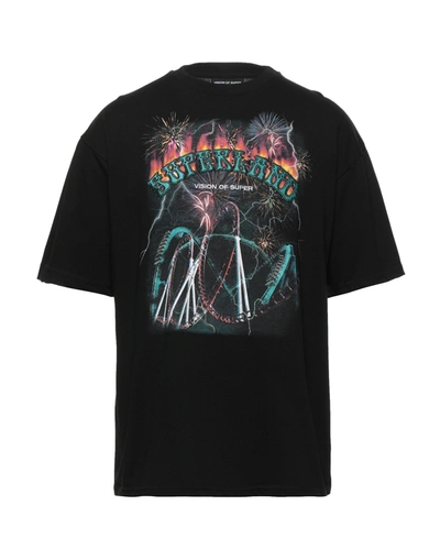 Vision Of Super Black Cotton Firework T-shirt