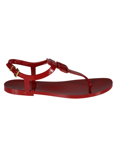 Valentino Garavani Thong Sandals In Rosso