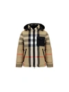 Burberry Kids Reversible Check Puffer Jacket In Archive Beige/black