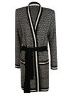 BALMAIN BELT-TIE CARDIGAN,WF1KN015K256-GFE