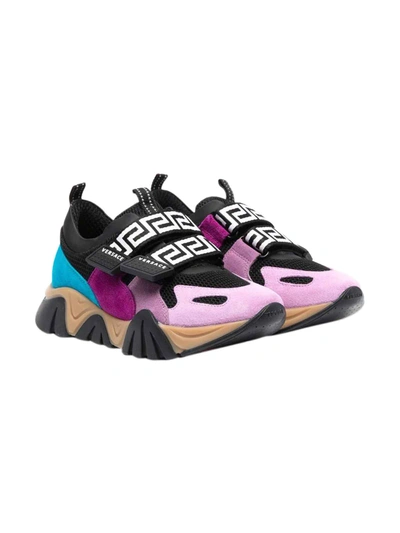 Versace Trainers With Multicolor Print Kids