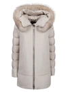 Moorer Fresia-le Down Coat In Marmo