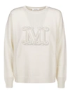 MAX MARA SWEATER GIOSTRA,13660813600 001 BIANCO SETA