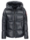 Canada Goose Navy Crofton Puffer Down Jacket In Black
