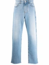 Gcds Blue Cotton Jeans In Denim