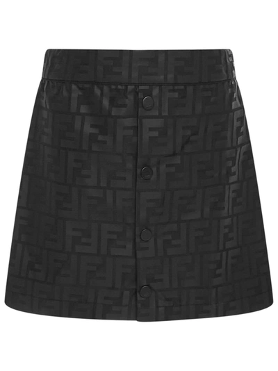Fendi Kids Mini Skirt In Black