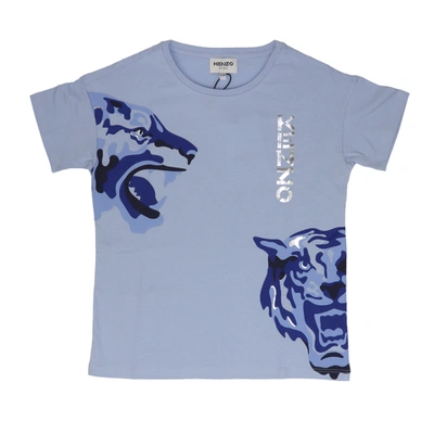 Kenzo Kids' Cotton T-shirt In Heavenly