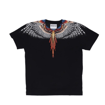 Marcelo Burlon County Of Milan Kids' Black Grizzly Wings T-shirt