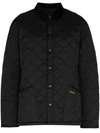 Barbour Heritage Liddesdale Quilted Jacket In Nero