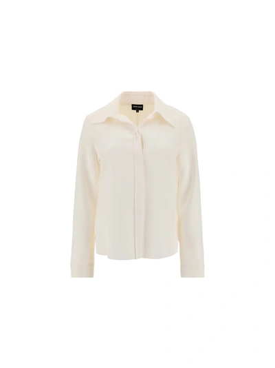 Giorgio Armani Shirt In Billiant White
