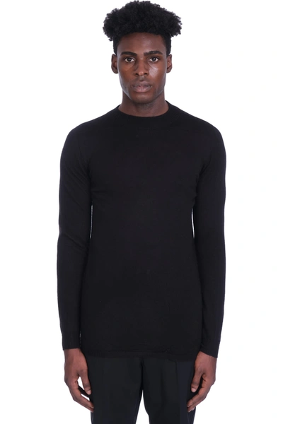 Rick Owens Level Lupetto Knitwear In Black Cashmere